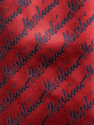 Seiden krawatte Moschino rot