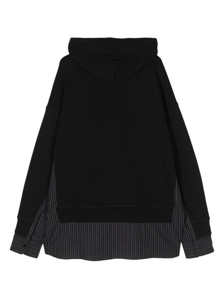 Svītrainas kapučdžemperis Versace Jeans Couture melns