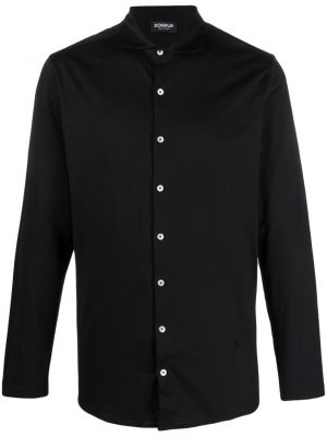 Bavlnená košeľa s výšivkou Dondup čierna