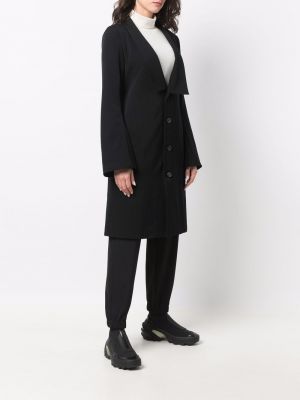 Vlněný kabát Yohji Yamamoto Pre-owned černý