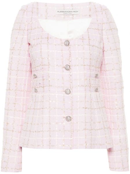 Tweed pailletten jacke Alessandra Rich pink