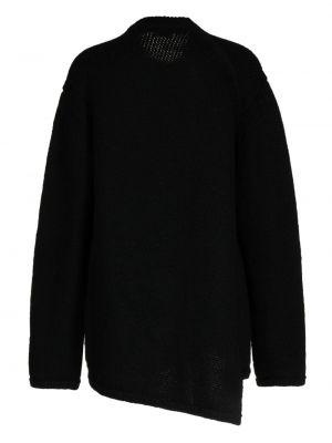 Asymetrický vlněný svetr Comme Des Garçons černý