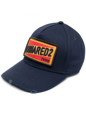 Gorra con bordado Dsquared2 azul