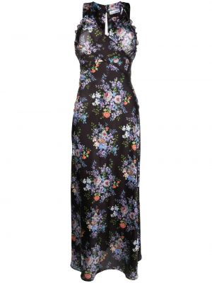 Trykt floral dress Paco Rabanne svart