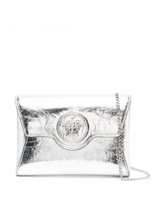 Taška přes rameno Versace stříbrná