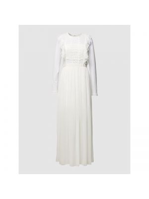 Sukienka wieczorowa z ażurowym wzorem Apart Glamour - Biały