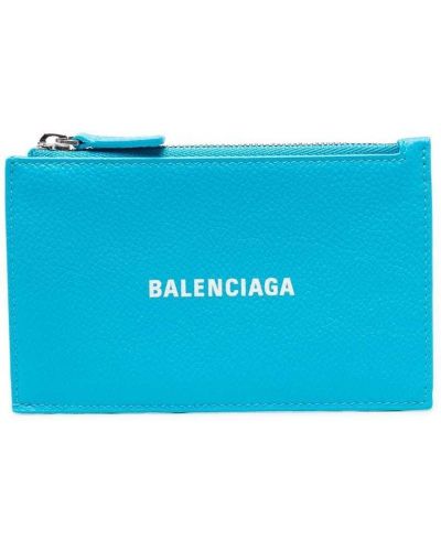 Кожаная ключница Balenciaga, синяя