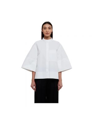 Bluzka oversize Jil Sander biała