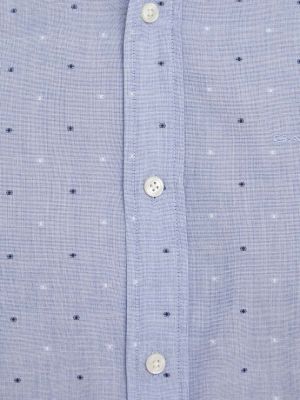 Pernata pamučna košulja s gumbima Gant plava