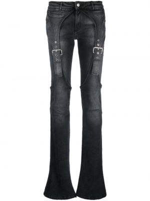 Zvonové džíny s přezkou Blumarine šedé