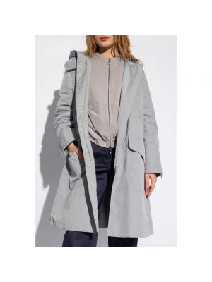 Abrigo con capucha Emporio Armani gris