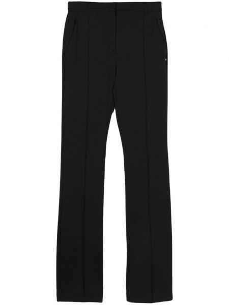 Jersey egyenes szárú nadrág Sportmax fekete