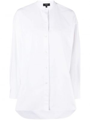 Памучна риза Theory бяло