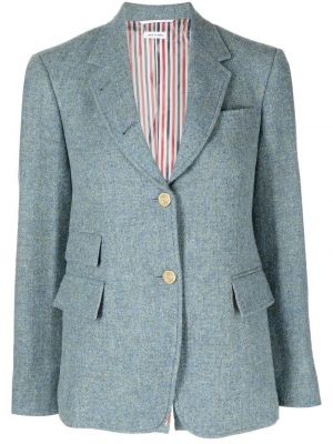 Tweed lang blazer Thom Browne blå