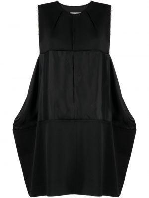 Asymetrické šaty s potiskem Mm6 Maison Margiela černé