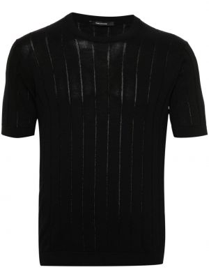 Βαμβακερή μπλούζα Tagliatore μαύρο