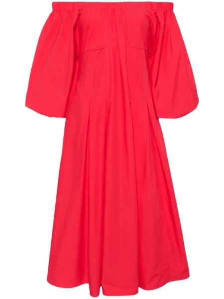 Памучна права рокля Rejina Pyo червено