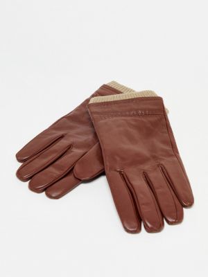 Кожаные перчатки Boardmans коричневые