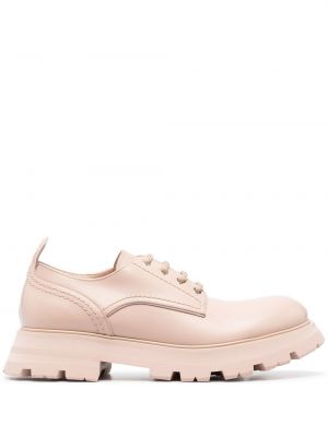Ниски обувки с връзки с дантела Alexander Mcqueen розово
