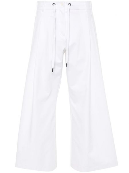 Plisirane hlače Brunello Cucinelli bijela