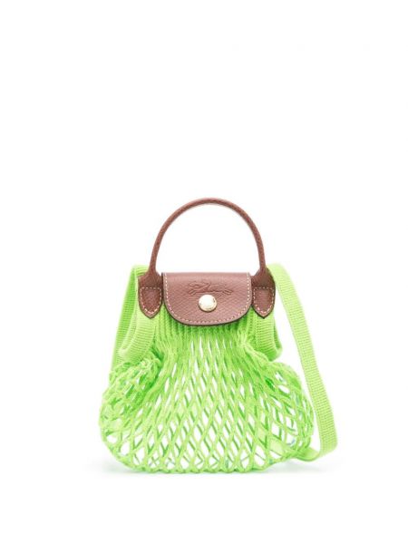 Мрежести мини чанта Longchamp зелено