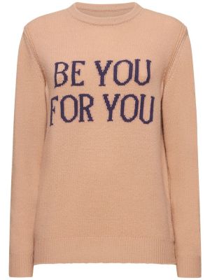 Кашмирен вълнен пуловер Alberta Ferretti розово
