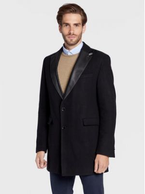 Manteau en laine slim Cg - Club Of Gents noir