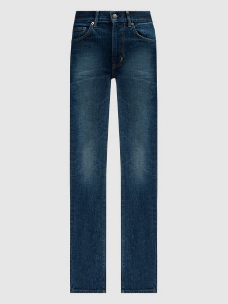 Прямі джинси з потертостями Tom Ford сині