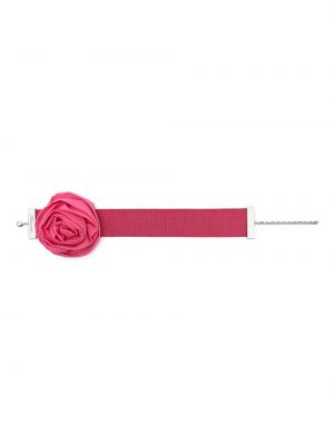 Ogrlica s cvjetnim printom Blumarine ružičasta