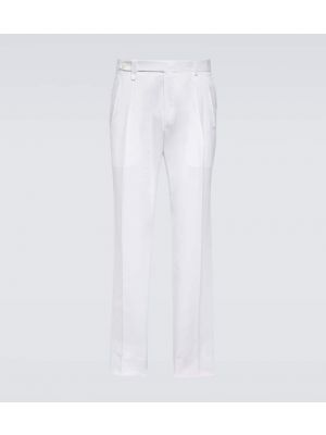 Βαμβακερό παντελόνι chino Brioni λευκό