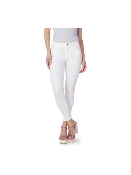 Skinny jeans mit geknöpfter mit reißverschluss Armani Exchange weiß