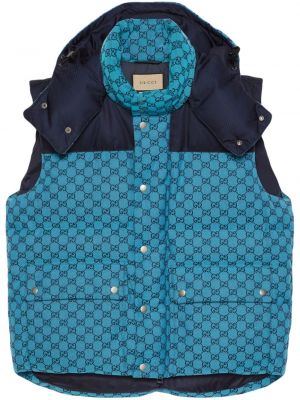 Péřová vesta Gucci modrá