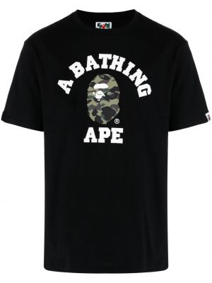 Pamut póló A Bathing Ape® fekete