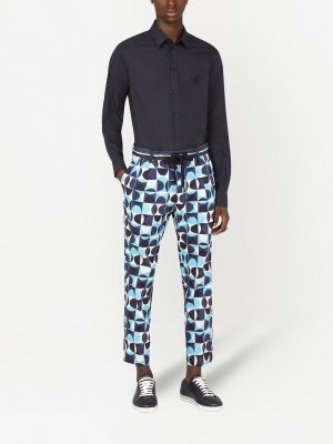 Pantalones con estampado geométrico Dolce & Gabbana azul