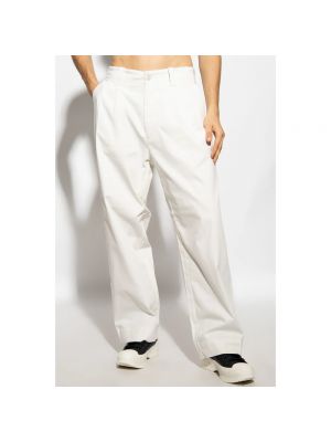 Pantalones de algodón Emporio Armani blanco