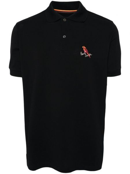 Poloshirt mit stickerei aus baumwoll Paul Smith schwarz