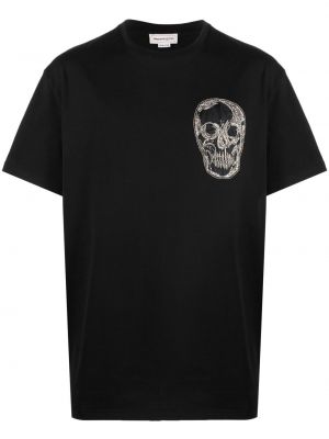 T-shirt aus baumwoll Alexander Mcqueen schwarz