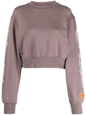 Rund hals trykt sweatshirt Heron Preston grå