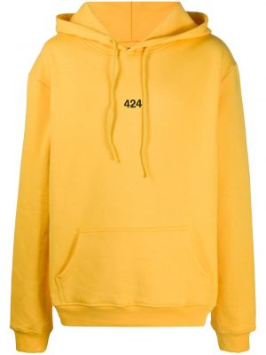 Sudadera con capucha con bordado 424 amarillo