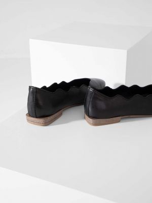 Bőr balerina cipők Answear Lab fekete