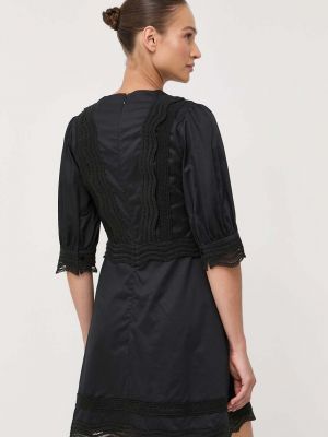 Bavlněné mini šaty Ivy Oak černé