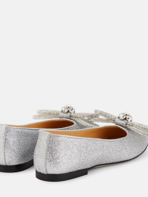 Masnis balerina cipők Mach & Mach ezüstszínű