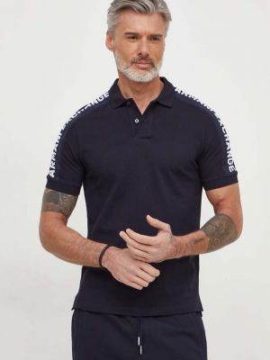 Памучна тениска с дълъг ръкав с апликация Armani Exchange