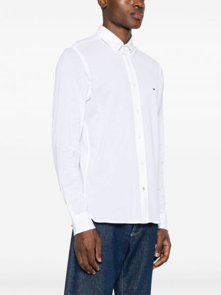 Camicia di cotone Tommy Hilfiger bianco