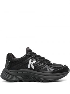 Sneakersy sznurowane koronkowe Kenzo czarne