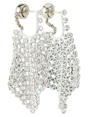 Мрежеста обеци с кристали Givenchy бяло