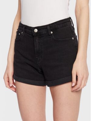 Džínové šortky Calvin Klein Jeans černé