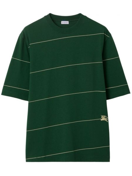 Bombažna majica Burberry zelena
