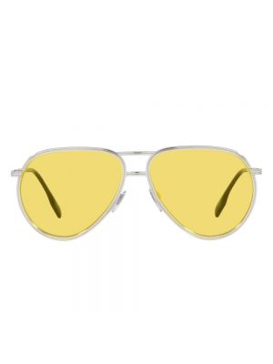 Żółte okulary przeciwsłoneczne Burberry