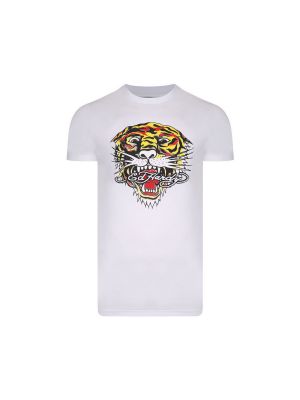 Majica kratki rukavi s uzorkom tigra Ed Hardy bijela
